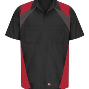 Men's Tri-Color Short Sleeve Shop Shirt