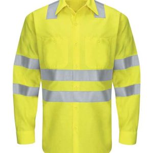 Men's Tall Enhanced & Hi-Visibility Long Sleeve Work Shirt