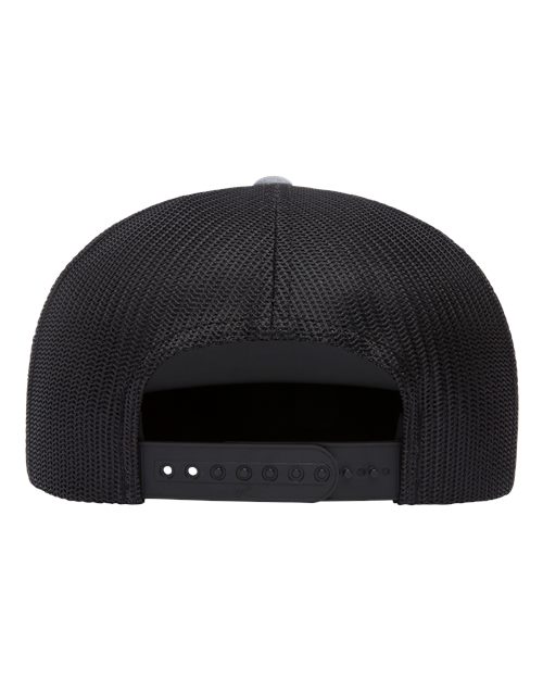 Five-Panel Classic Trucker Cap - Heather/ Black - Image 2