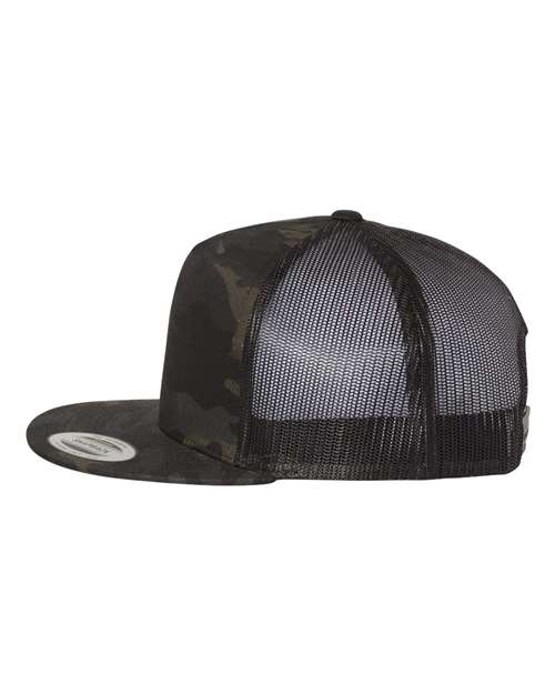 Five-Panel Classic Trucker Cap - Multicam Black/ Black - Image 3