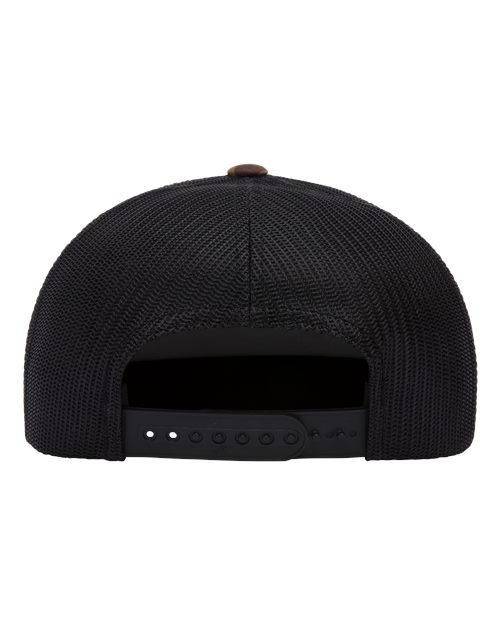 Five-Panel Classic Trucker Cap - Green Camo/ Black - Image 2