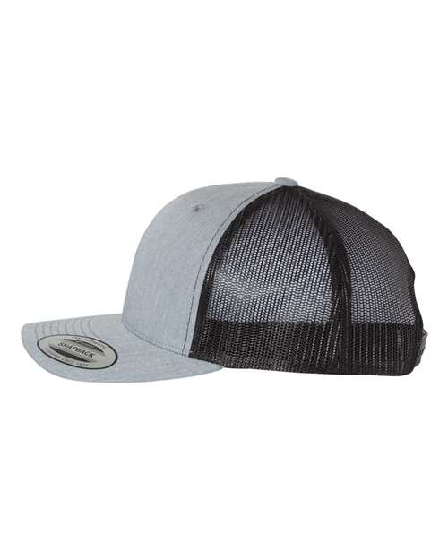 Retro Trucker Cap - Heather Grey/ Black - Image 3