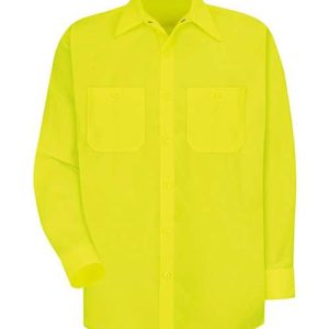 Men's Tall Enhanced Visibility Long Sleeve Work Shirt