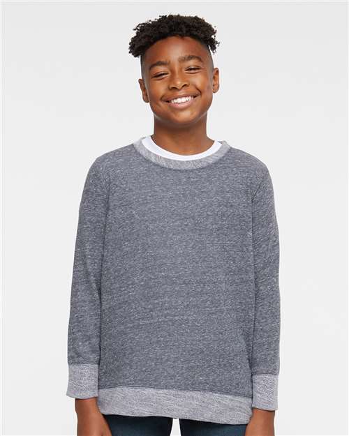 Youth Harborside Mélange French Terry Crewneck Sweatshirt - Image 10