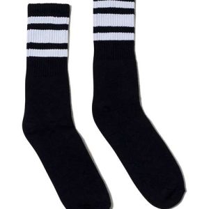 USA-Made Striped Crew Socks
