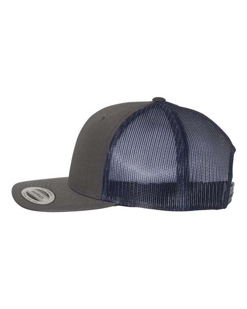 Retro Trucker Cap - Charcoal/ Navy - Image 3