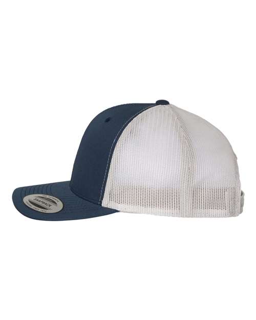 Retro Trucker Cap - Navy/ Silver - Image 3