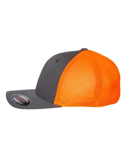 Trucker Cap - Charcoal/ Neon Orange - Image 3