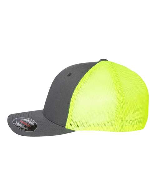 Trucker Cap - Charcoal/ Neon Yellow - Image 3