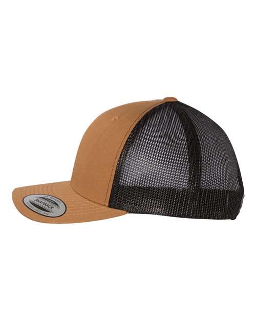 Retro Trucker Cap - Caramel/ Black - Image 3