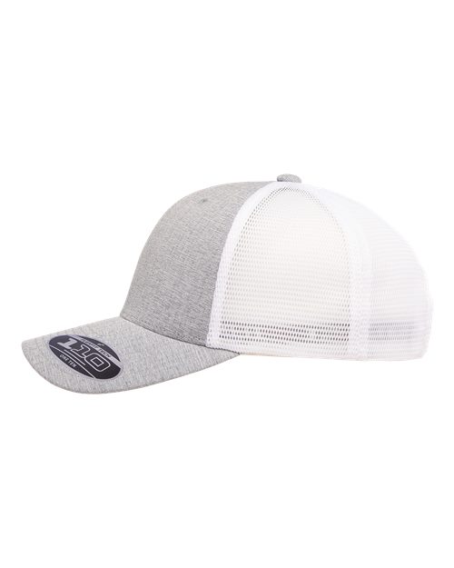 110® Mesh-Back Cap - Melange Silver/ White - Image 3