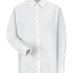 Women's Long Sleeve Specialized Pocketless Poplin Work Shirt