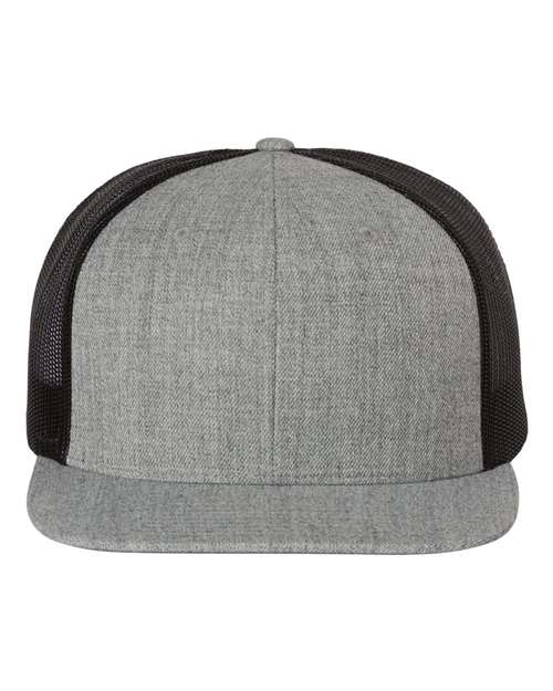 Wool Blend Flat Bill Trucker Cap - Image 19