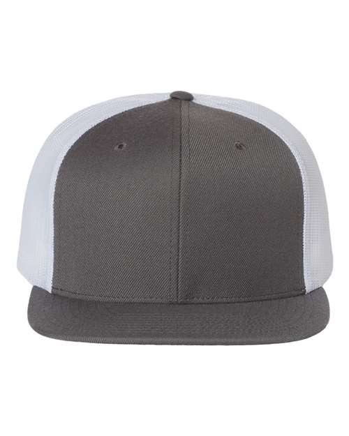 Wool Blend Flat Bill Trucker Cap - Image 7