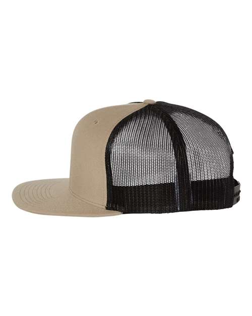 Wool Blend Flat Bill Trucker Cap - Image 24