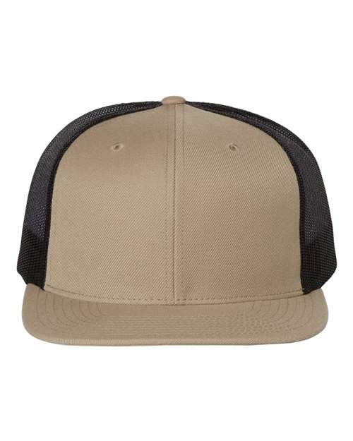 Wool Blend Flat Bill Trucker Cap - Image 22