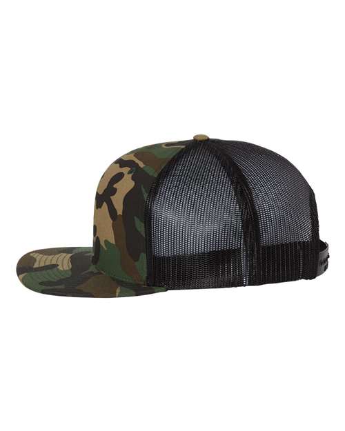 Wool Blend Flat Bill Trucker Cap - Image 12