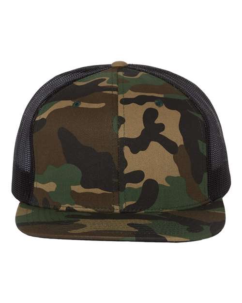 Wool Blend Flat Bill Trucker Cap - Image 10