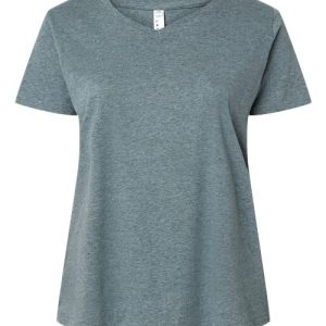 Women's Curvy Collection Fine Jersey V-Neck Tee