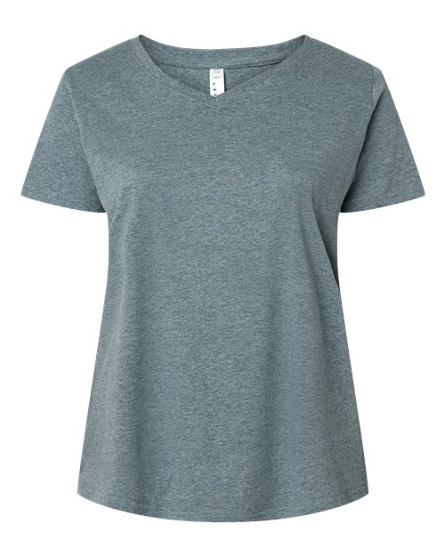Women's Curvy Collection Fine Jersey V-Neck Tee