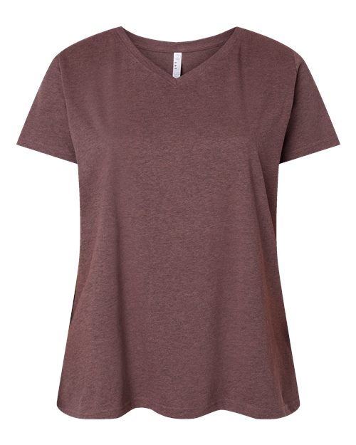 Women's Curvy Collection Fine Jersey V-Neck Tee - Image 7
