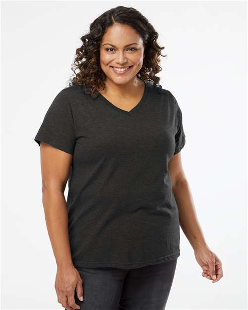 Women's Curvy Collection Fine Jersey V-Neck Tee - Image 31