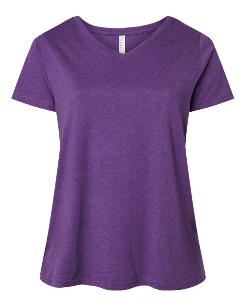 Women's Curvy Collection Fine Jersey V-Neck Tee - Image 19