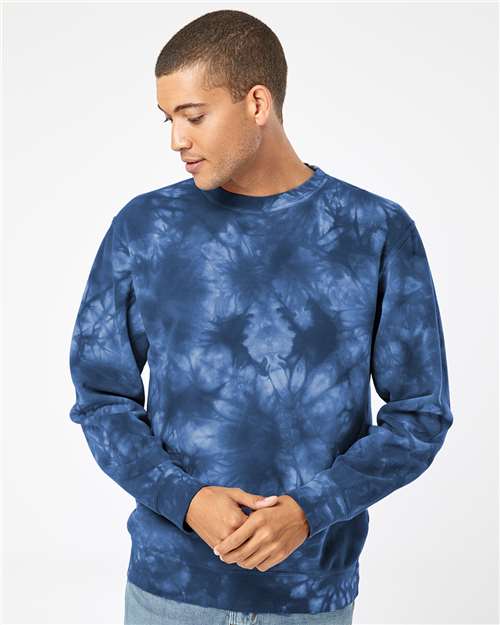 Unisex Midweight Tie-Dyed Crewneck Sweatshirt - Image 4
