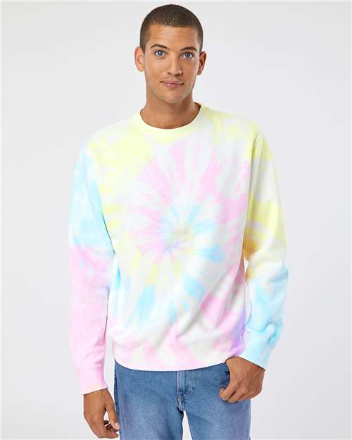 Unisex Midweight Tie-Dyed Crewneck Sweatshirt - Image 22