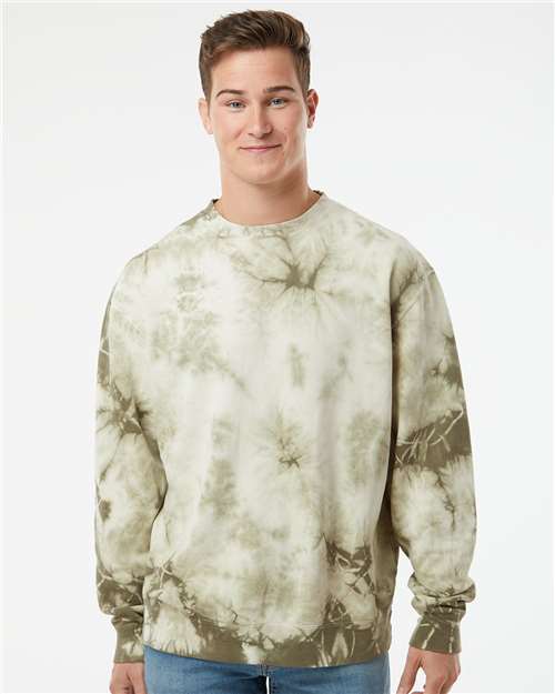 Unisex Midweight Tie-Dyed Crewneck Sweatshirt - Image 10