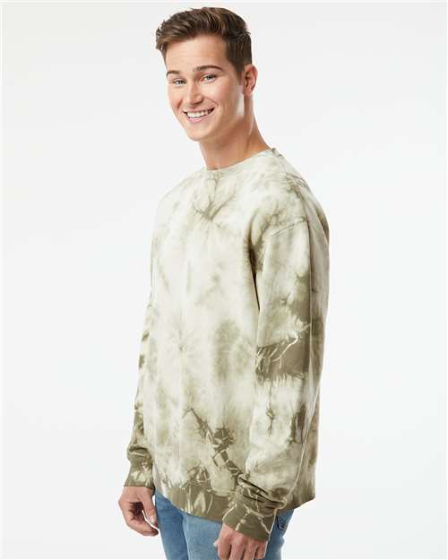 Unisex Midweight Tie-Dyed Crewneck Sweatshirt - Image 11