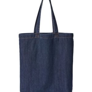 Cotton Denim Gusseted Tote Bag