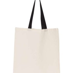 Contrast-Color Handle Tote