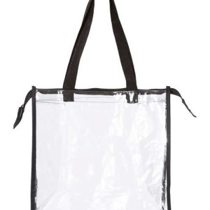OAD Clear Zippered Tote with Full Gusset