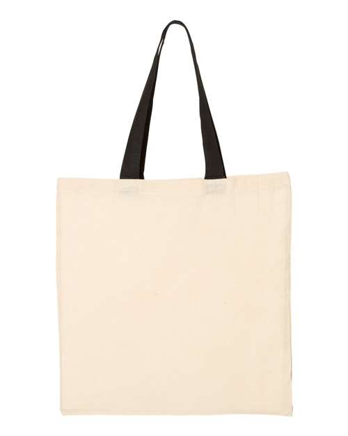 Economical Tote with Contrast-Color Handles - Image 2