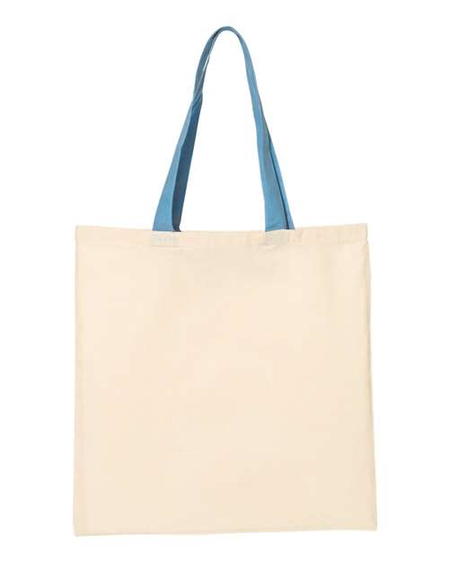 Economical Tote with Contrast-Color Handles - Image 3